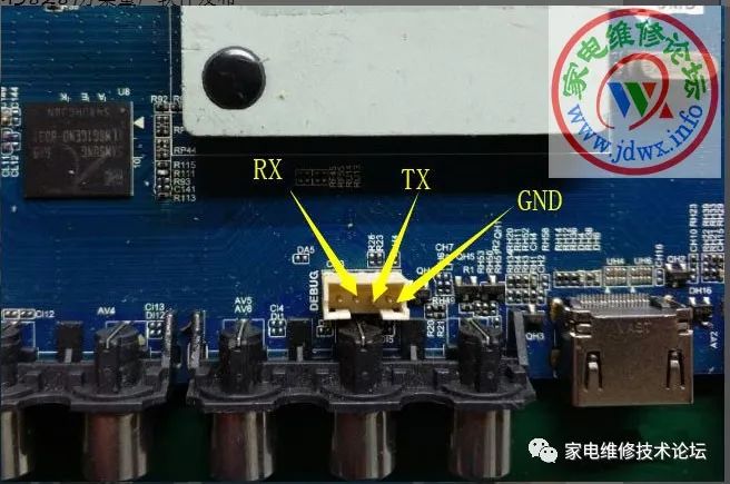 分享一些液晶电视飞线读写EMMC点位图（一） 24小时上门  修不好不收钱