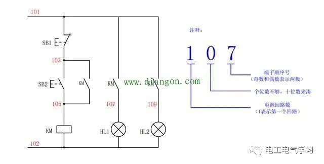 二次线路控制电路线的编号原则_电气线路接线编号方法 24小时上门  修不好不收钱