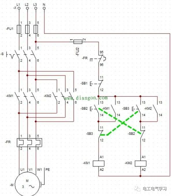 一文详解三相交流电动机正反转互锁电路 24小时上门  修不好不收钱